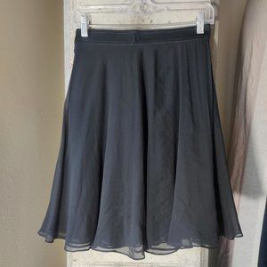 Designer Rena Lange Black Silk Skirt
